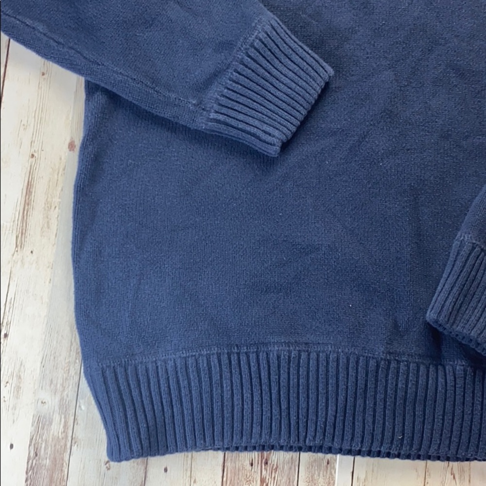 Vintage Eddie Bauer Blue 100% Cotton Long Sleeve Sweater Men's Size L - Picture 5 of 8